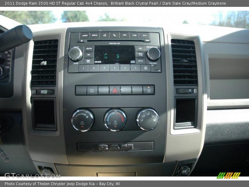 Brilliant Black Crystal Pearl / Dark Slate Gray/Medium Graystone 2011 Dodge Ram 3500 HD ST Regular Cab 4x4 Chassis