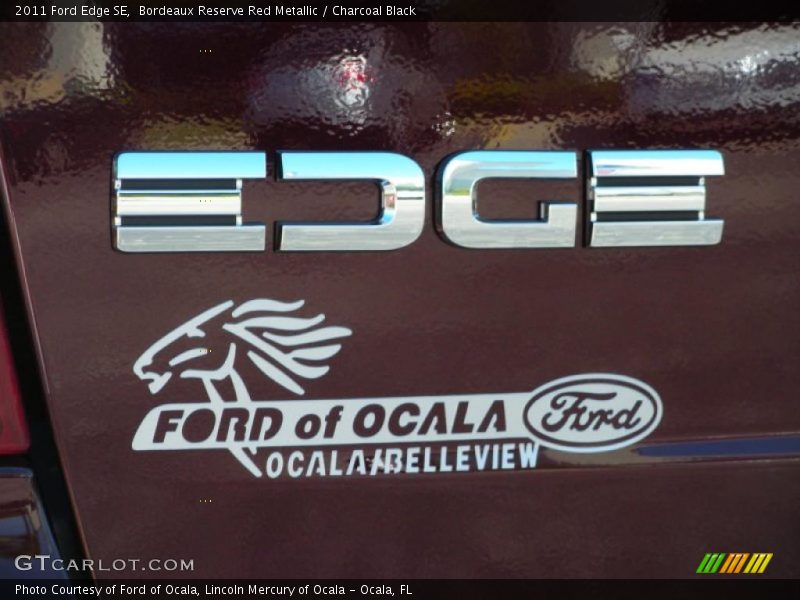 Bordeaux Reserve Red Metallic / Charcoal Black 2011 Ford Edge SE