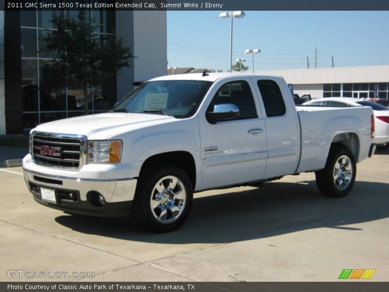 Summit White / Ebony 2011 GMC Sierra 1500 Texas Edition Extended Cab