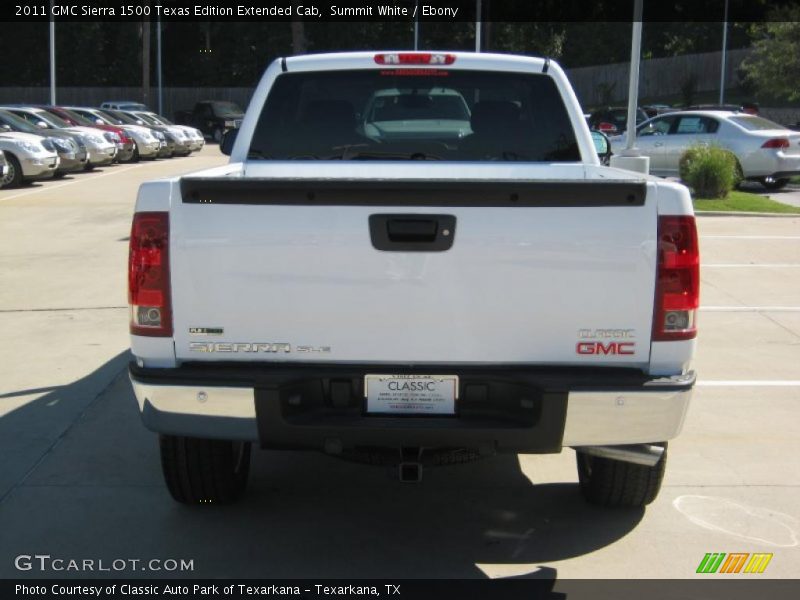 Summit White / Ebony 2011 GMC Sierra 1500 Texas Edition Extended Cab