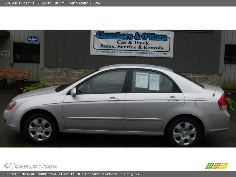 Bright Silver Metallic / Gray 2009 Kia Spectra EX Sedan