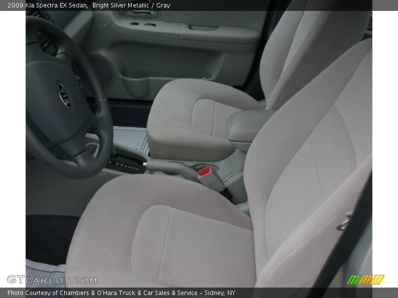 Bright Silver Metallic / Gray 2009 Kia Spectra EX Sedan