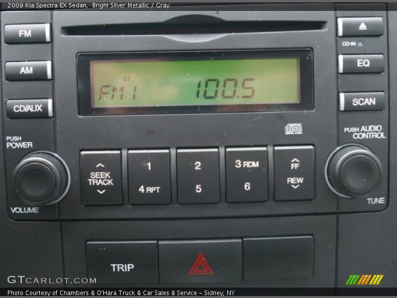 Bright Silver Metallic / Gray 2009 Kia Spectra EX Sedan