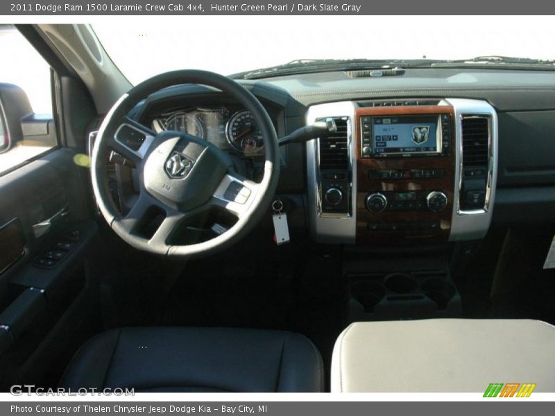 Hunter Green Pearl / Dark Slate Gray 2011 Dodge Ram 1500 Laramie Crew Cab 4x4