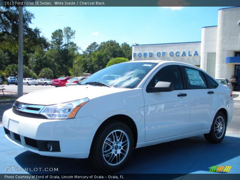 White Suede / Charcoal Black 2011 Ford Focus SE Sedan