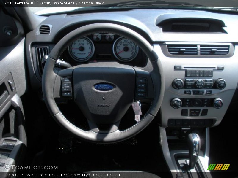 White Suede / Charcoal Black 2011 Ford Focus SE Sedan