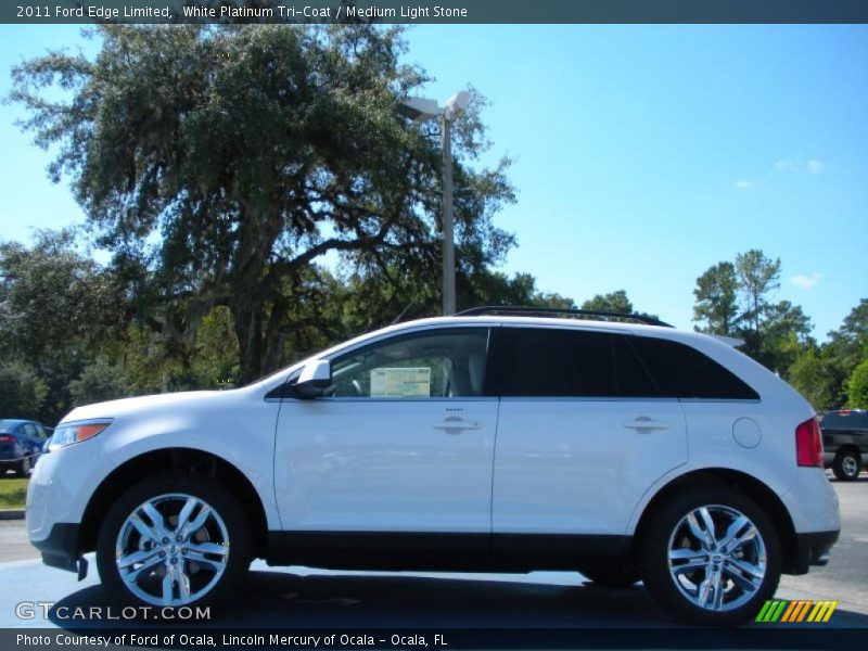 White Platinum Tri-Coat / Medium Light Stone 2011 Ford Edge Limited