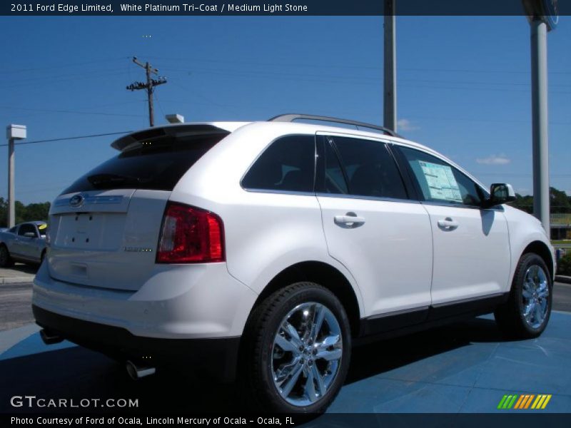 White Platinum Tri-Coat / Medium Light Stone 2011 Ford Edge Limited