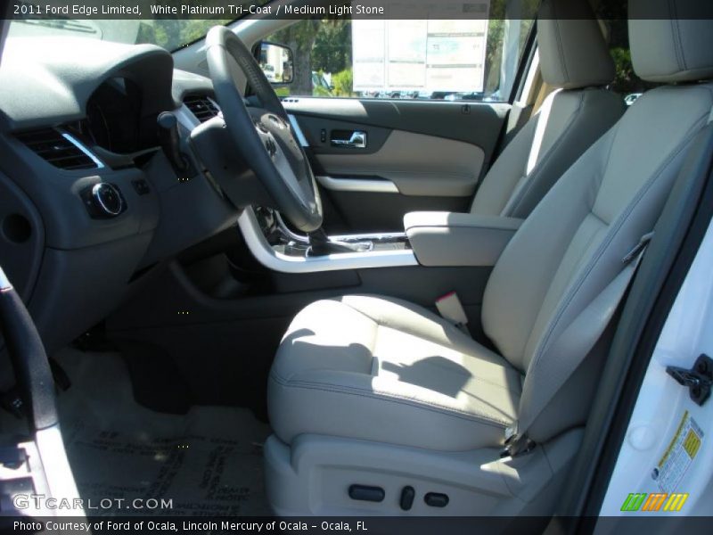 White Platinum Tri-Coat / Medium Light Stone 2011 Ford Edge Limited