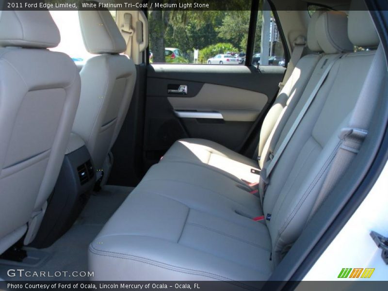 White Platinum Tri-Coat / Medium Light Stone 2011 Ford Edge Limited