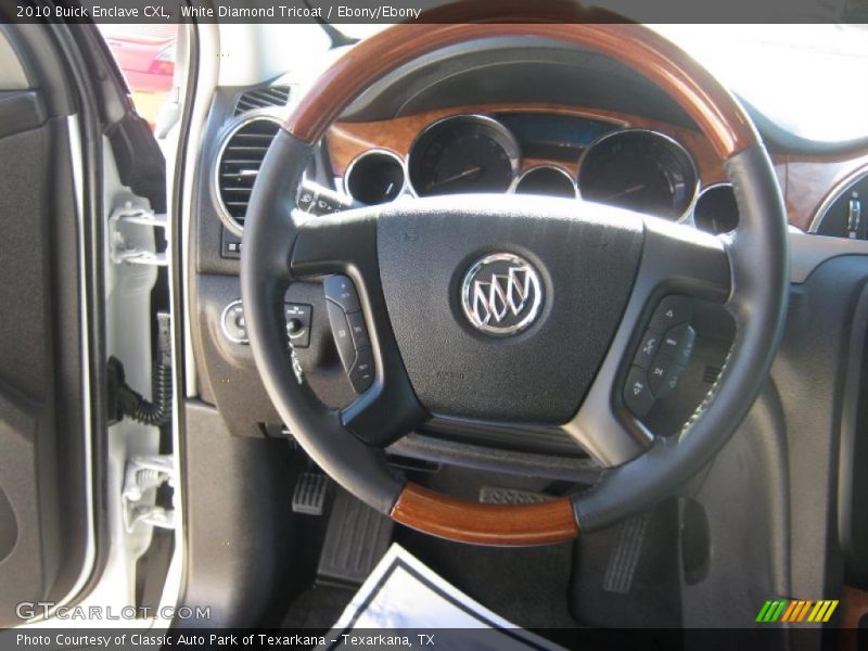 White Diamond Tricoat / Ebony/Ebony 2010 Buick Enclave CXL
