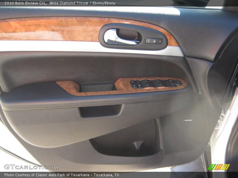 White Diamond Tricoat / Ebony/Ebony 2010 Buick Enclave CXL