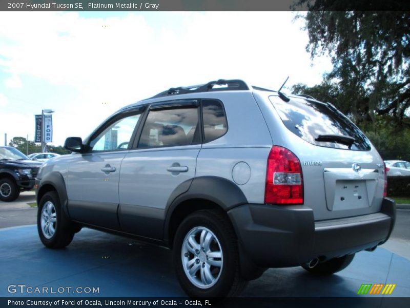 Platinum Metallic / Gray 2007 Hyundai Tucson SE