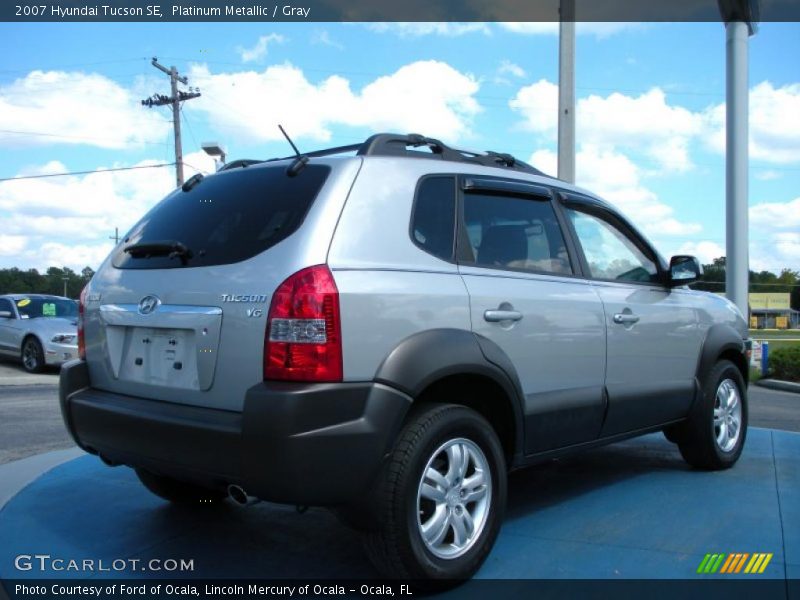 Platinum Metallic / Gray 2007 Hyundai Tucson SE