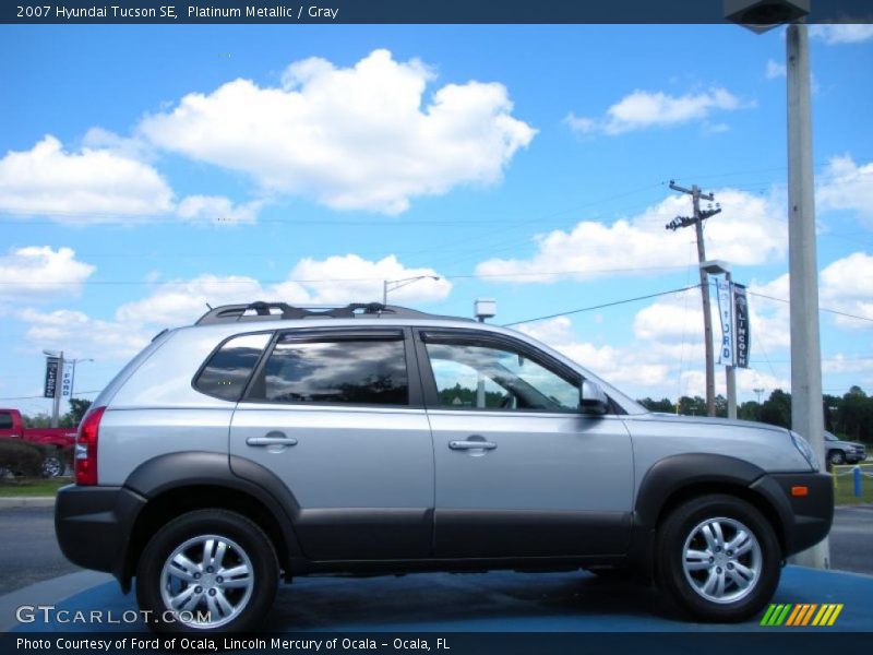 Platinum Metallic / Gray 2007 Hyundai Tucson SE