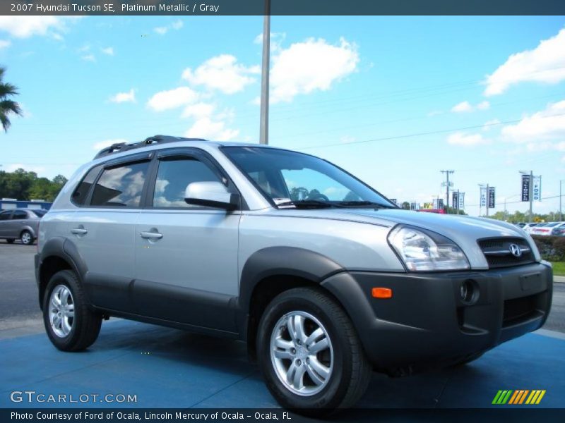 Platinum Metallic / Gray 2007 Hyundai Tucson SE