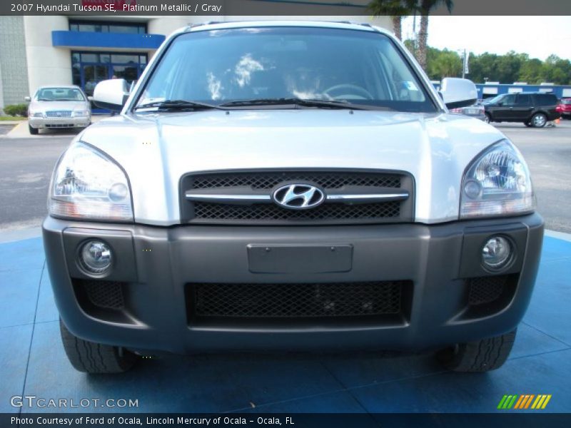 Platinum Metallic / Gray 2007 Hyundai Tucson SE