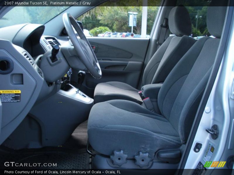 Platinum Metallic / Gray 2007 Hyundai Tucson SE