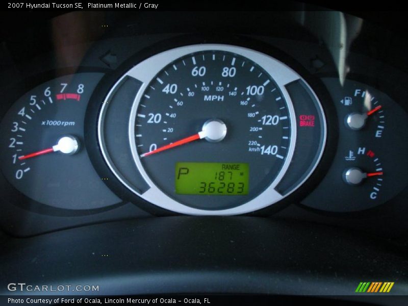 Platinum Metallic / Gray 2007 Hyundai Tucson SE