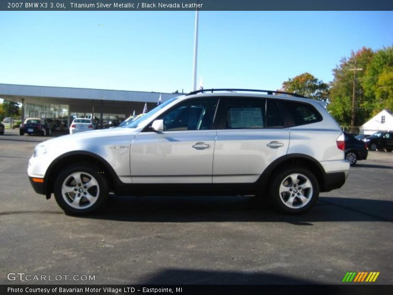 Titanium Silver Metallic / Black Nevada Leather 2007 BMW X3 3.0si