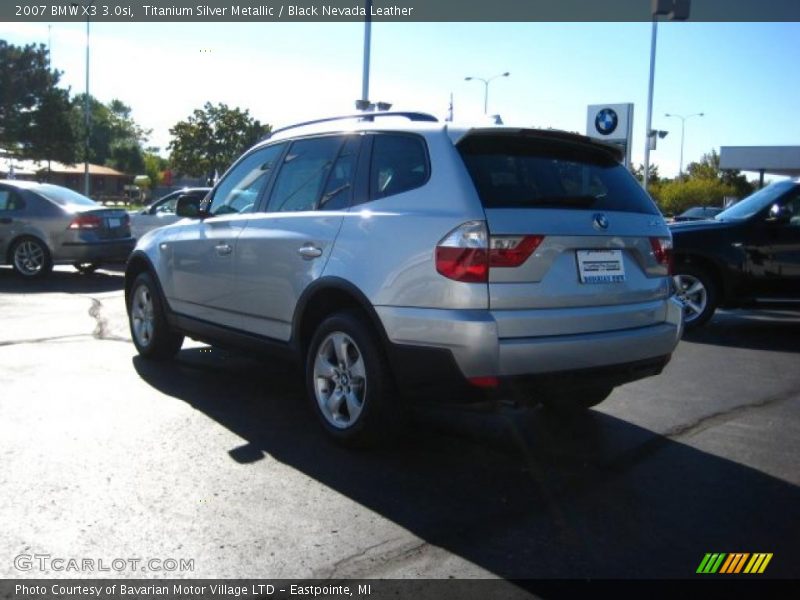 Titanium Silver Metallic / Black Nevada Leather 2007 BMW X3 3.0si