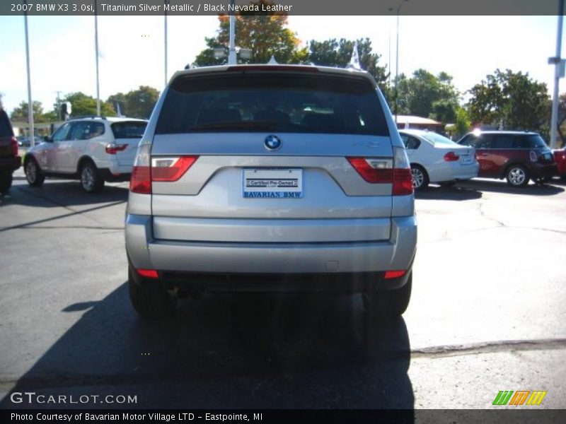 Titanium Silver Metallic / Black Nevada Leather 2007 BMW X3 3.0si