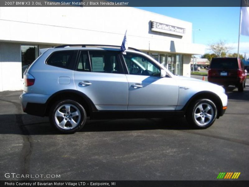 Titanium Silver Metallic / Black Nevada Leather 2007 BMW X3 3.0si