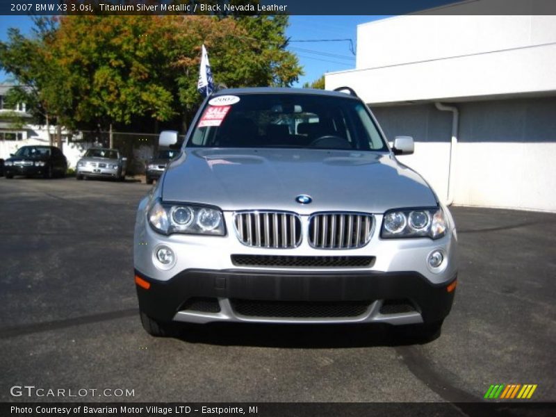 Titanium Silver Metallic / Black Nevada Leather 2007 BMW X3 3.0si