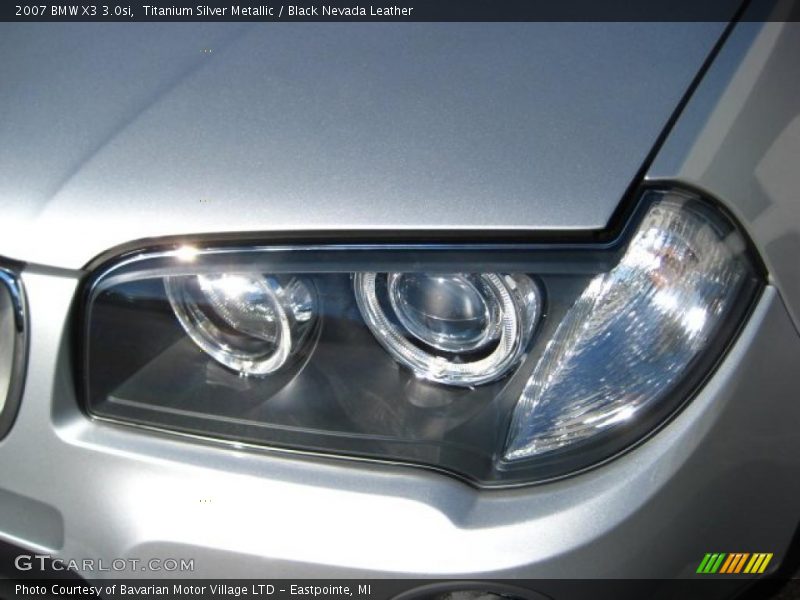 Titanium Silver Metallic / Black Nevada Leather 2007 BMW X3 3.0si