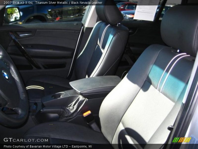 Titanium Silver Metallic / Black Nevada Leather 2007 BMW X3 3.0si