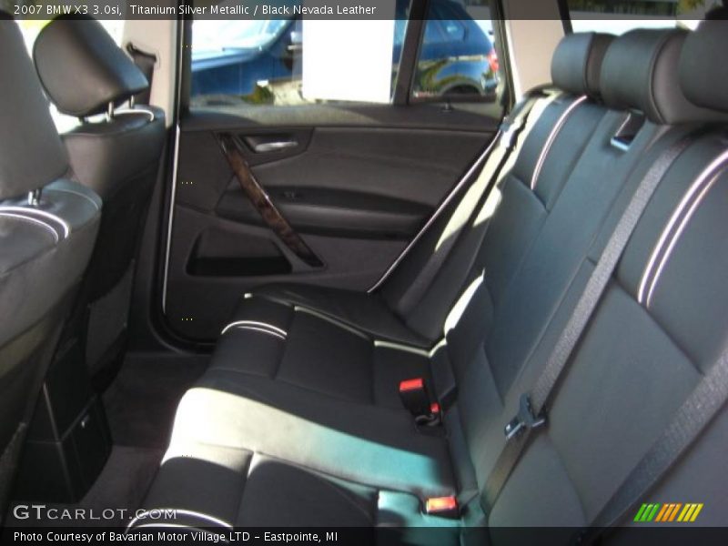 Titanium Silver Metallic / Black Nevada Leather 2007 BMW X3 3.0si