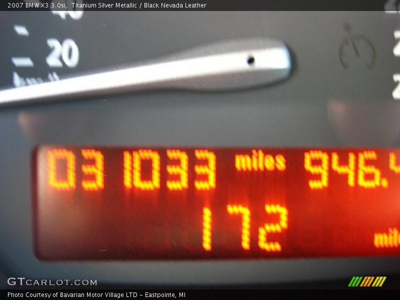 Titanium Silver Metallic / Black Nevada Leather 2007 BMW X3 3.0si