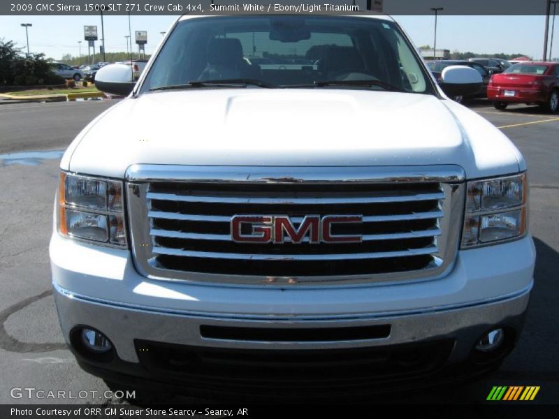 Summit White / Ebony/Light Titanium 2009 GMC Sierra 1500 SLT Z71 Crew Cab 4x4