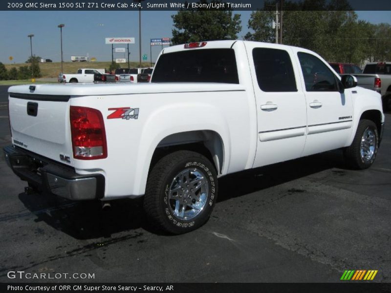 Summit White / Ebony/Light Titanium 2009 GMC Sierra 1500 SLT Z71 Crew Cab 4x4