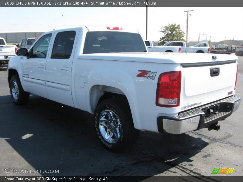 Summit White / Ebony/Light Titanium 2009 GMC Sierra 1500 SLT Z71 Crew Cab 4x4