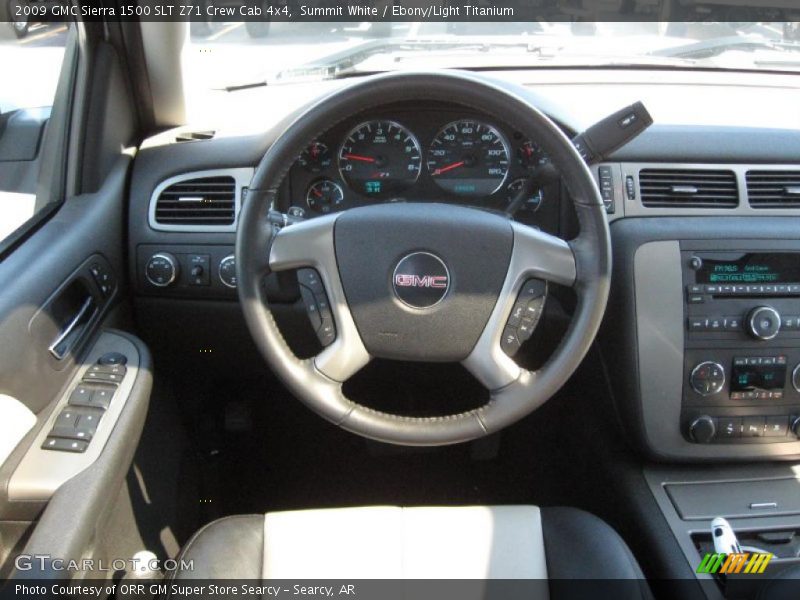 Summit White / Ebony/Light Titanium 2009 GMC Sierra 1500 SLT Z71 Crew Cab 4x4