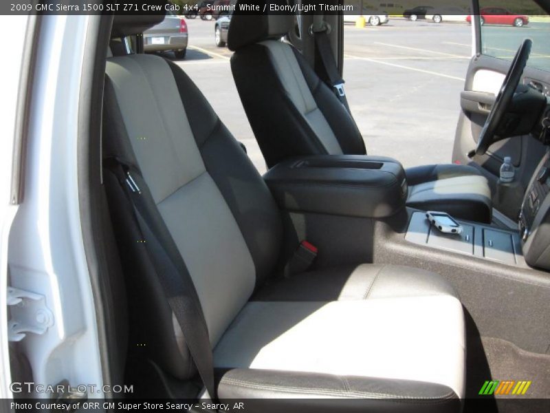 Summit White / Ebony/Light Titanium 2009 GMC Sierra 1500 SLT Z71 Crew Cab 4x4