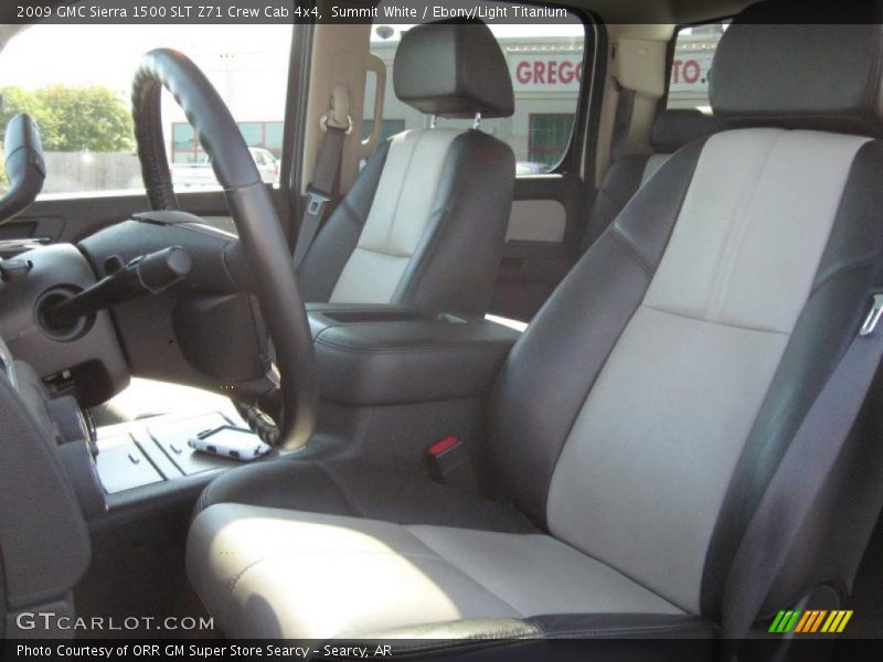Summit White / Ebony/Light Titanium 2009 GMC Sierra 1500 SLT Z71 Crew Cab 4x4