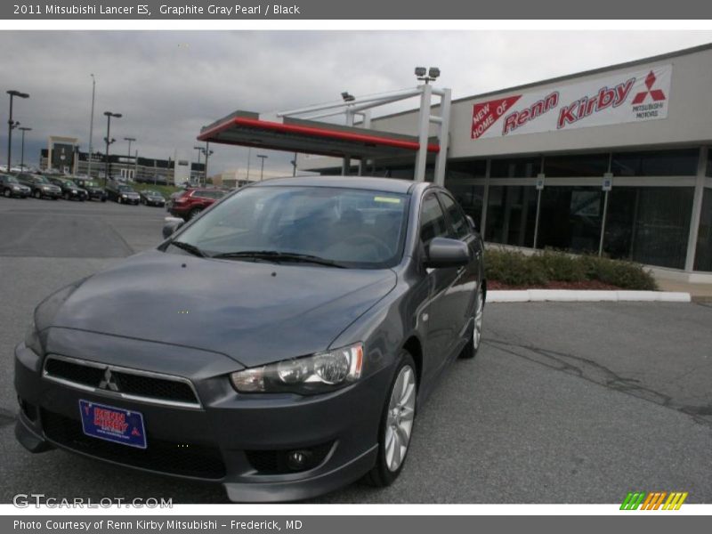 Graphite Gray Pearl / Black 2011 Mitsubishi Lancer ES