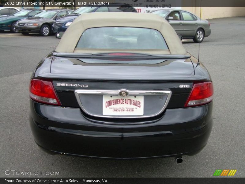 Black / Sandstone 2002 Chrysler Sebring GTC Convertible