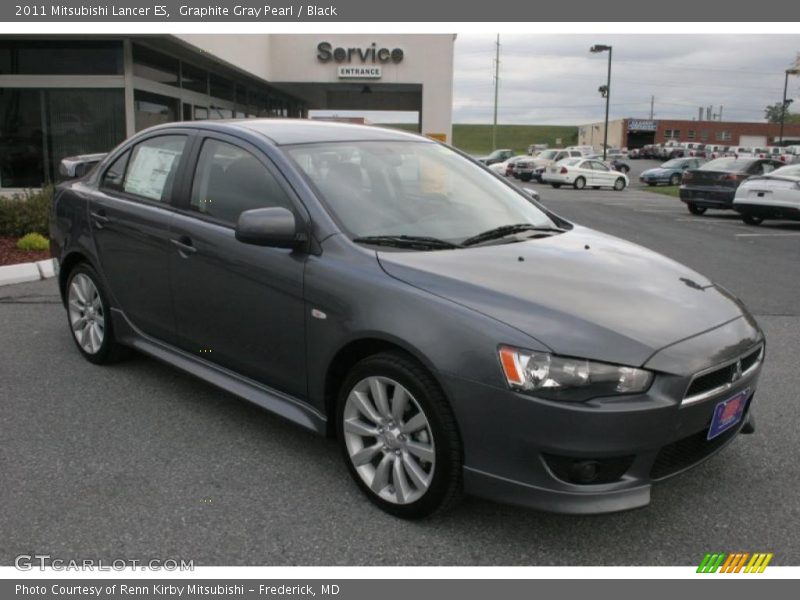 Graphite Gray Pearl / Black 2011 Mitsubishi Lancer ES