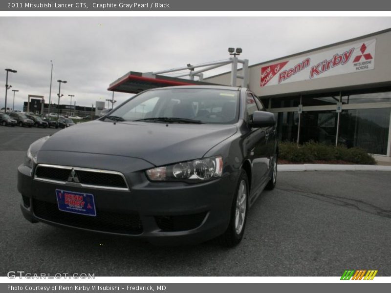 Graphite Gray Pearl / Black 2011 Mitsubishi Lancer GTS