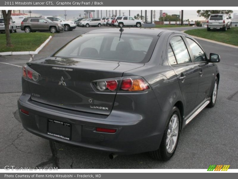 Graphite Gray Pearl / Black 2011 Mitsubishi Lancer GTS