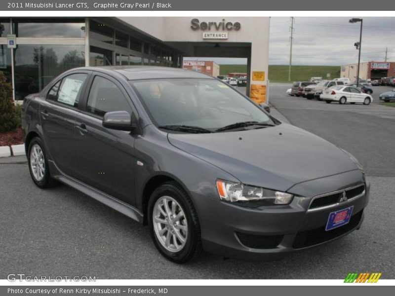 Graphite Gray Pearl / Black 2011 Mitsubishi Lancer GTS