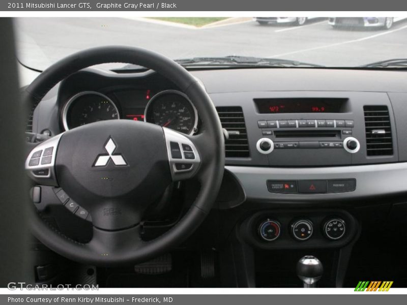 Graphite Gray Pearl / Black 2011 Mitsubishi Lancer GTS