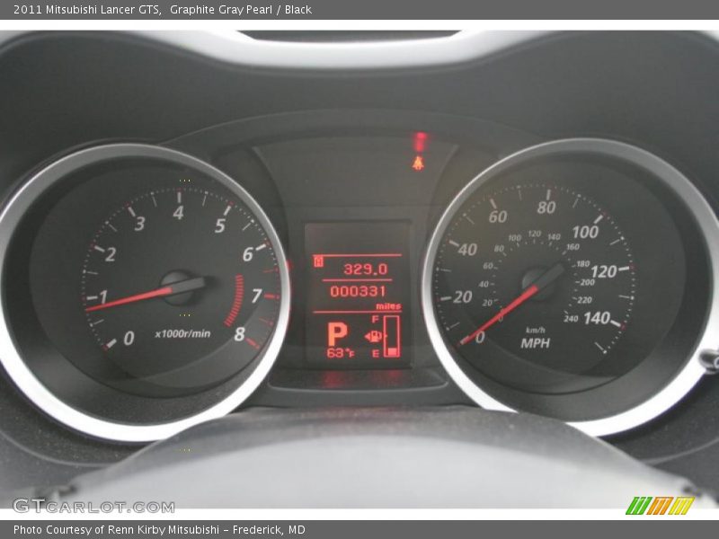 Graphite Gray Pearl / Black 2011 Mitsubishi Lancer GTS