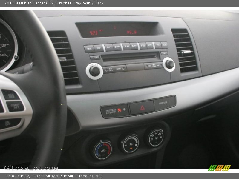 Graphite Gray Pearl / Black 2011 Mitsubishi Lancer GTS