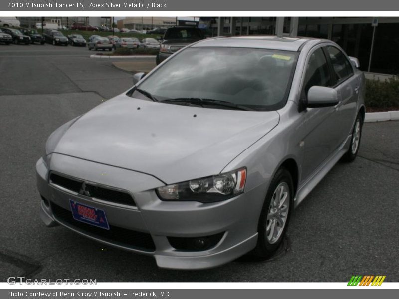 Apex Silver Metallic / Black 2010 Mitsubishi Lancer ES