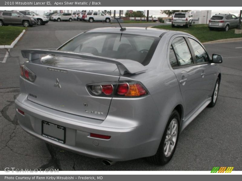 Apex Silver Metallic / Black 2010 Mitsubishi Lancer ES