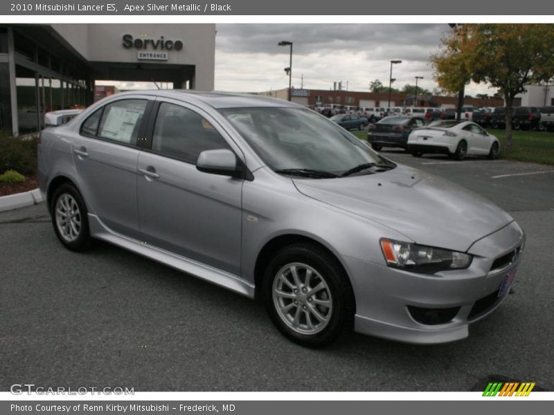 Apex Silver Metallic / Black 2010 Mitsubishi Lancer ES